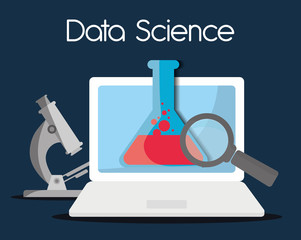 Data Science design , vector illustration
