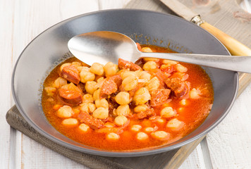 chickpea dish with sausage