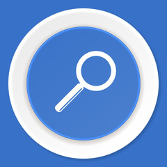 search blue flat design modern web icon