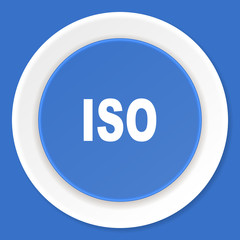 iso blue flat design modern web icon