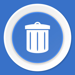 recycle blue flat design modern web icon