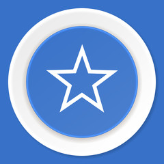 star blue flat design modern web icon