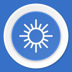 sun blue flat design modern web icon