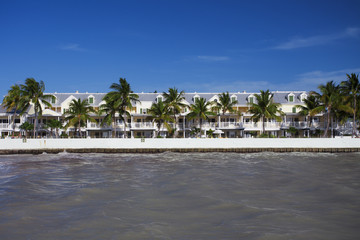 Fototapeta na wymiar Houses near the beach in Key West, Florida 