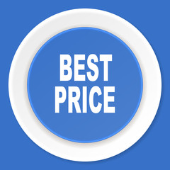 best price blue flat design modern web icon