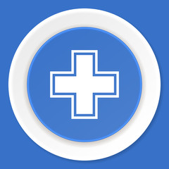 pharmacy blue flat design modern web icon