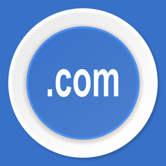 com blue flat design modern web icon