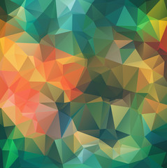 Retro multicolor composition with ceramic shapes