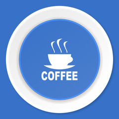espresso blue flat design modern web icon
