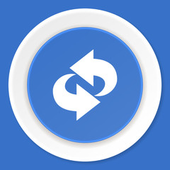 rotation blue flat design modern web icon