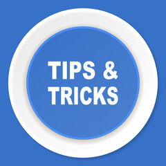 tips tricks blue flat design modern web icon