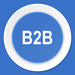 b2b blue flat design modern web icon