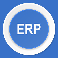 erp blue flat design modern web icon