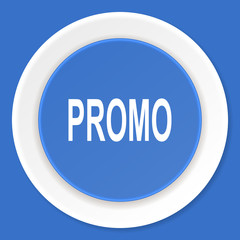 promo blue flat design modern web icon