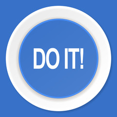 do it blue flat design modern web icon