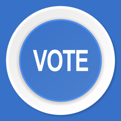 vote blue flat design modern web icon