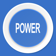 power blue flat design modern web icon