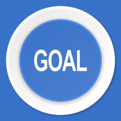goal blue flat design modern web icon