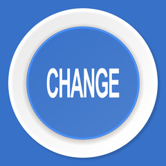 change blue flat design modern web icon