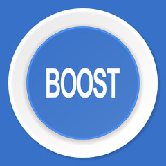 boost blue flat design modern web icon