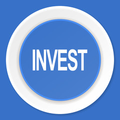 nvest blue flat design modern web icon