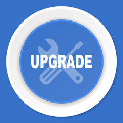 upgrade blue flat design modern web icon