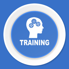 training blue flat design modern web icon