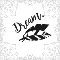 Boho design in color background