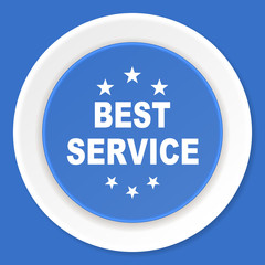 best service blue flat design modern web icon