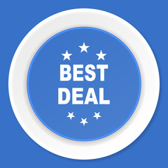best deal blue flat design modern web icon