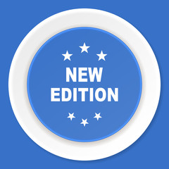 new edition blue flat design modern web icon