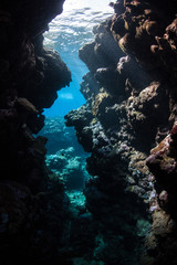 Fototapeta na wymiar Underwater Grotto in Melanesia