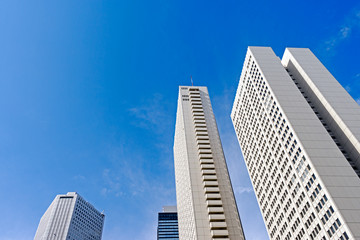 Fototapeta na wymiar Office buildings at Shinjuku district of Tokyo in Japan
