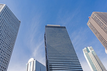 Obraz premium Office buildings at Shinjuku district of Tokyo in Japan