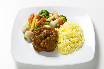 Lamb curry with vegetables