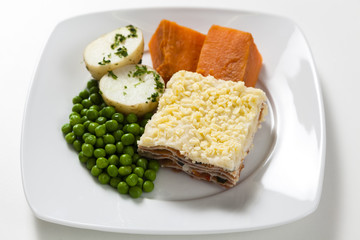 Vegetarian lasagna with vegetables