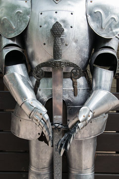 Detail of an old medieval armor.