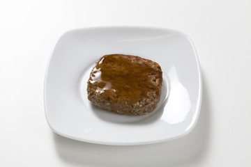 Beef rissole meat patty