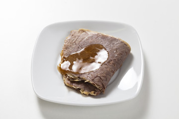 Roast beef with gravy