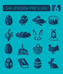 Set of easter icons