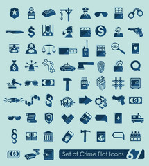 Set of crime icons