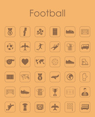 Set of football simple icons