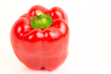 Bulgarian  red pepper isolated object on a white background   
