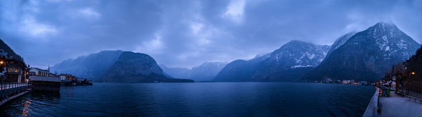 Hallstatt village at dusk