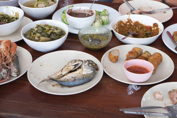 series of food Thailand style Thai food set