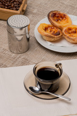 Portuguese Custard Tarts with Coffee