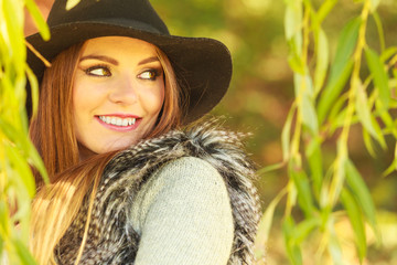 Portrait of beauty woman outdoors
