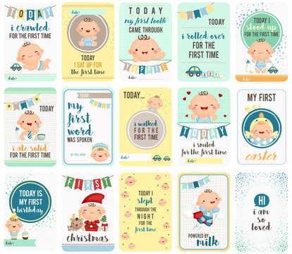 Baby Boy Stepping Stone Cards