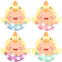 Baby in Easter Chick Costume