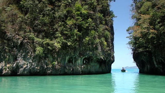 Beauty of Hong island. Sandy beaches of Thailand. People relaxing on the Beach. Full HD footage. Andaman sea beaches full of People.